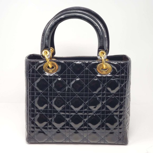 CHRISTIAN DIOR LADY DIOR MEDIUM SHOULDER HAND BAG - Picture 4 of 16